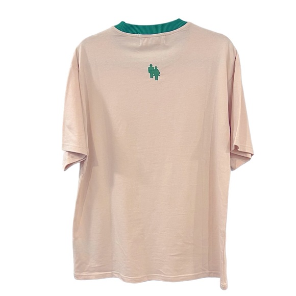Homme + Femme Logo T-shirt Size M Tan/Green NWOT - Picture 2 of 4